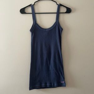 Hollister solid blue tank top
